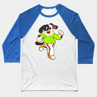 Dog at Running Baseball T-Shirt